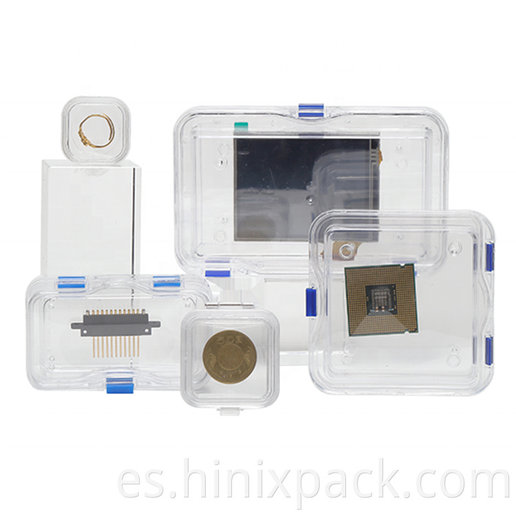 HN-155 13x13x5cm Box de membrana de plástico Jewely/Electronic Chip/Watch/Denture Storage Box